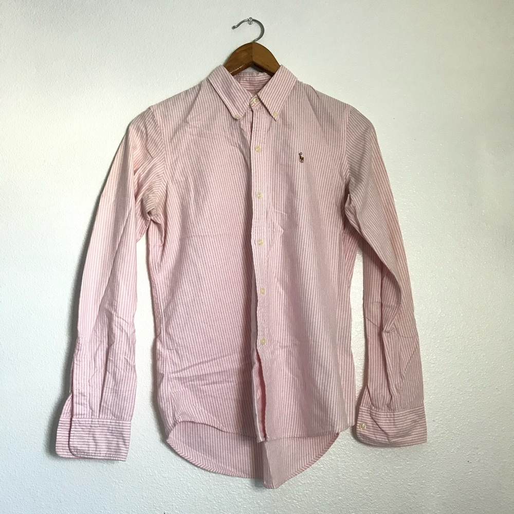 Ralph Lauren pink stripped shirt